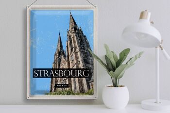 Signe en étain voyage 30x40cm, cadeau de la cathédrale de strasbourg, France 3