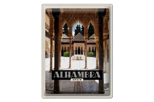 Blechschild Reise 30x40cm Alhambra Spain Tourismus Urlaub