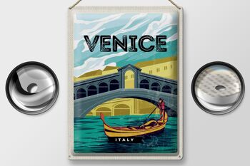 Panneau en étain voyage 30x40cm Venise Italie photo pittoresque 2