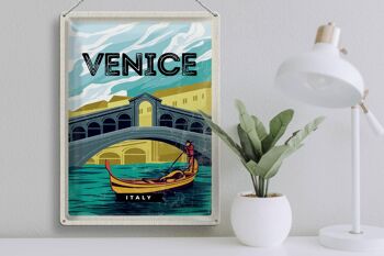 Panneau en étain voyage 30x40cm Venise Italie photo pittoresque 3