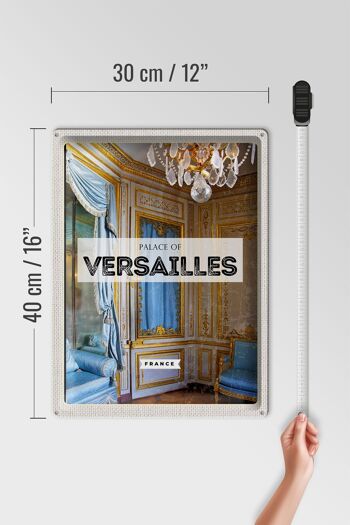 Panneau en étain voyage 30x40cm, château de Versailles, France, Destination de voyage 4