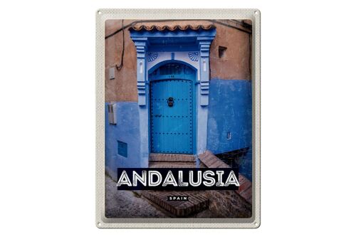 Blechschild Reise 30x40cm Andalusia Spain Retro Altstadt