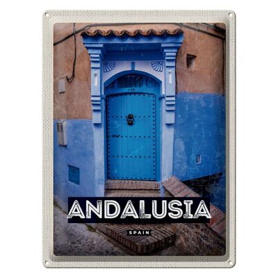 Blechschild Reise 30x40cm Andalusia Spain Retro Altstadt