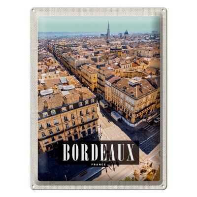 Blechschild Reise 30x40cm Bordeaux France Panorma Reiseziel