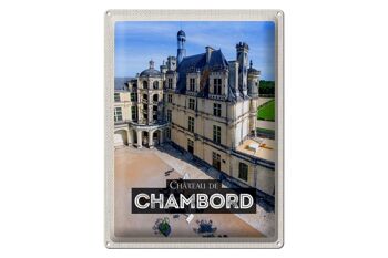 Plaque tôle voyage 30x40cm Château de Chambord cadeau château 1