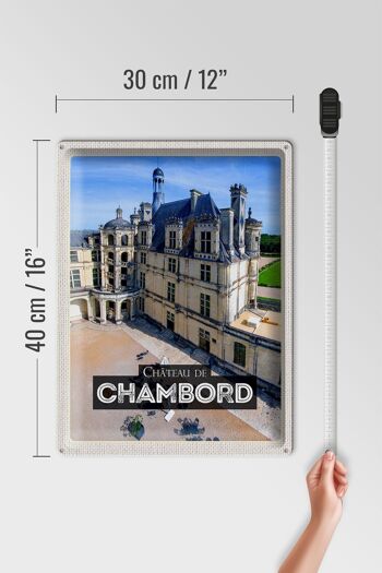 Plaque tôle voyage 30x40cm Château de Chambord cadeau château 4