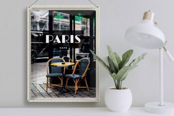 Panneau de voyage en étain, 30x40cm, affiche de Destination de voyage rétro pour café de Paris 3