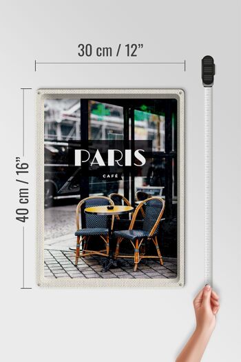 Panneau de voyage en étain, 30x40cm, affiche de Destination de voyage rétro pour café de Paris 4