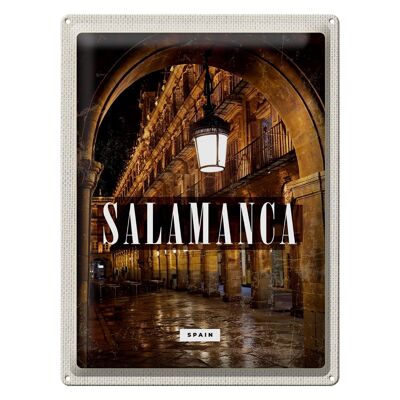 Blechschild Reise 30x40cm Salamanca Spain Architektur Retro