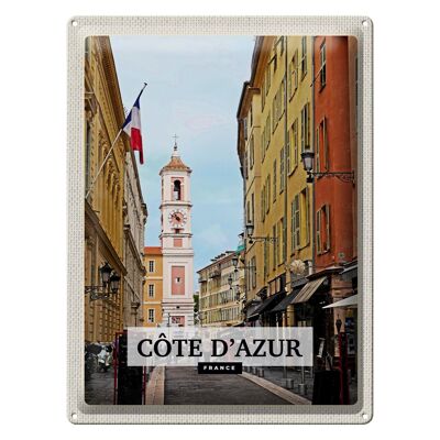 Blechschild Reise 30x40cm Côte d'Azur France Reiseziel Geschenk