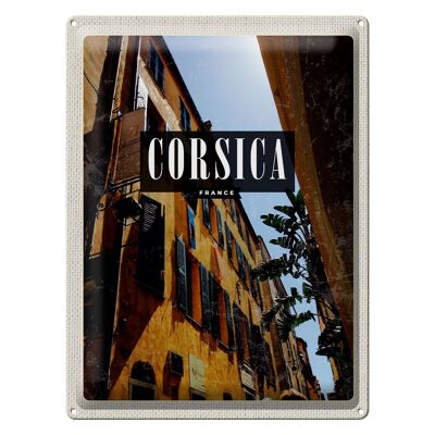 Tin sign travel 30x40cm Corsica France retro old town gift