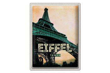 Panneau de voyage en étain, 30x40cm, tour Eiffel, image rétro, Destination de voyage 1