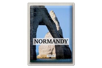 Panneau de voyage en étain, 30x40cm, Normandie, France, Destination de voyage, cadeau 1
