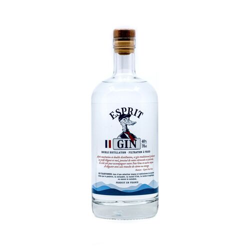 Esprit gin - gin artisanal français distillé 2 fois - 70 cl - 40%