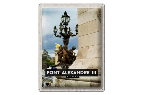 Blechschild Reise 30x40cm Point Alexander III Paris Reiseziel