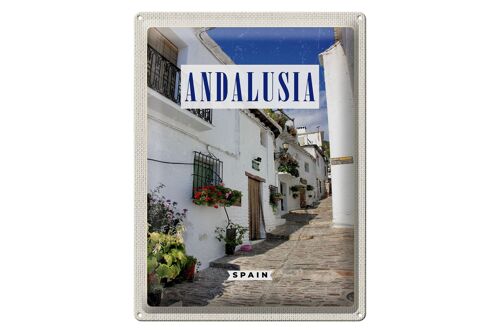 Blechschild Reise 30x40cm Andalusia Spain Altstadt Reiseziel