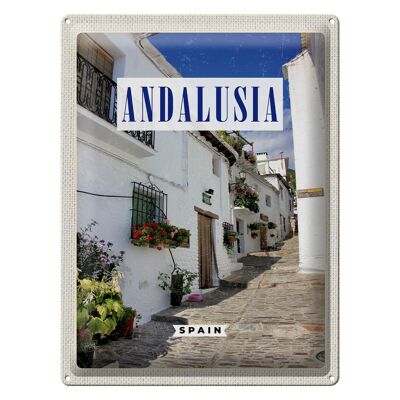 Blechschild Reise 30x40cm Andalusia Spain Altstadt Reiseziel