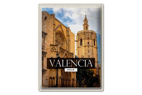 Blechschild Reise 30x40cm Valencia Spain Architektur Tourismus