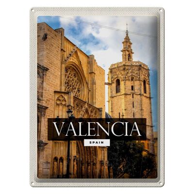 Blechschild Reise 30x40cm Valencia Spain Architektur Tourismus