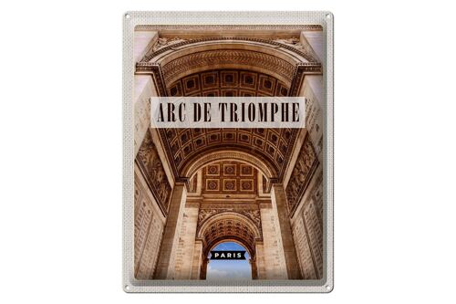 Blechschild Reise 30x40cm Arc de Triomphe Paris von Unten