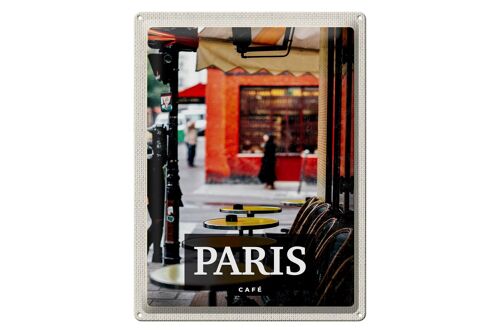 Blechschild Reise 30x40cm Paris Cafe Restaurant Reiseziel