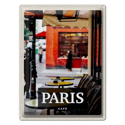 Blechschild Reise 30x40cm Paris Cafe Restaurant Reiseziel