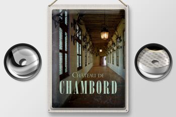 Plaque tôle voyage 30x40cm Château de Chambord cadeau château 2