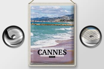 Signe en étain voyage 30x40cm Cannes France mer plage cadeau 2