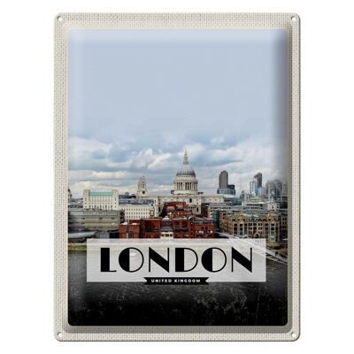 Targa in metallo da viaggio, 30 x 40 cm, Londra, Regno Unito, poster fotografico