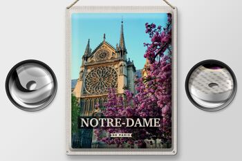 Plaque en tôle voyage 30x40cm Notre-Dame de paris destination de voyage vacances 2