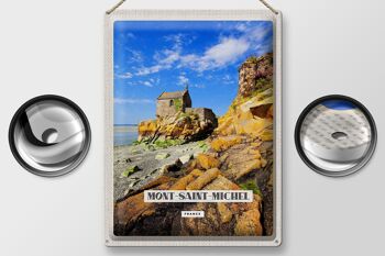 Plaque en tôle voyage 30x40cm Moint-Saint-Michel voyage destination tourisme 2