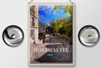 Plaque en tôle Voyage 30x40cm Rue Montmartre Paris 2
