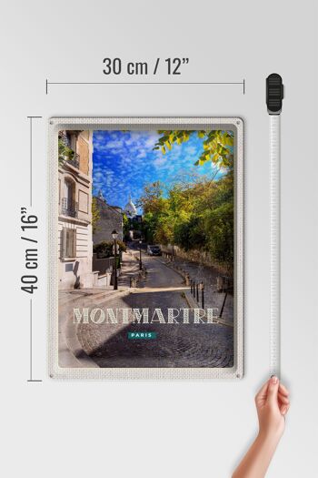 Plaque en tôle Voyage 30x40cm Rue Montmartre Paris 4