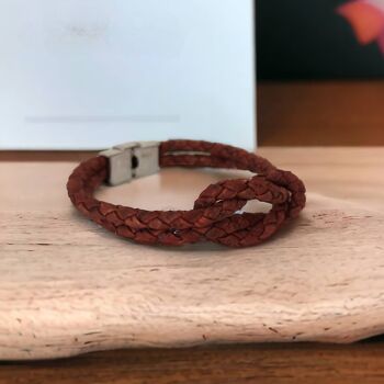 Bracelet Nœud Marin en Liège Tressé - Style Baroudeur Masculin 8