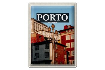 Panneau en étain voyage 30x40cm, Porto Portugal, tourisme de la vieille ville 1