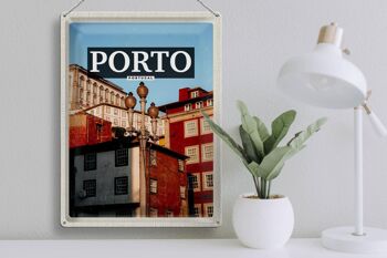 Panneau en étain voyage 30x40cm, Porto Portugal, tourisme de la vieille ville 3