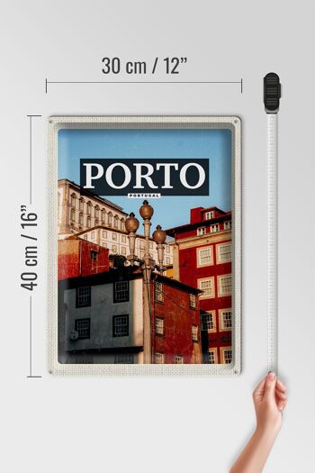Panneau en étain voyage 30x40cm, Porto Portugal, tourisme de la vieille ville 4
