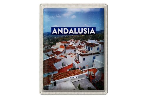 Blechschild Reise 30x40cm Andalusia Spain Panorama Tourismus
