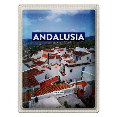 Blechschild Reise 30x40cm Andalusia Spain Panorama Tourismus