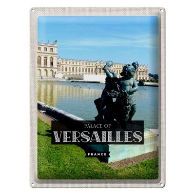Targa in metallo da viaggio 30x40 cm Palazzo di Versailles Francia Turismo