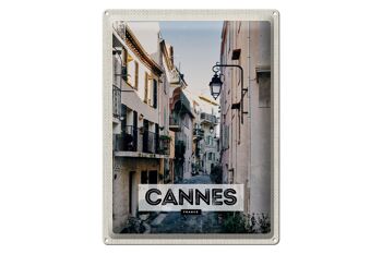 Signe en étain voyage 30x40cm Cannes France Architecture rue 1