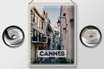Signe en étain voyage 30x40cm Cannes France Architecture rue 2