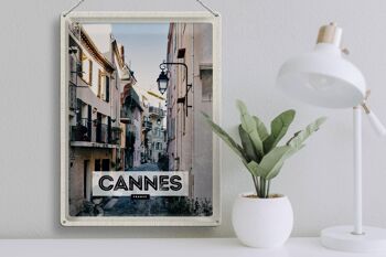 Signe en étain voyage 30x40cm Cannes France Architecture rue 3
