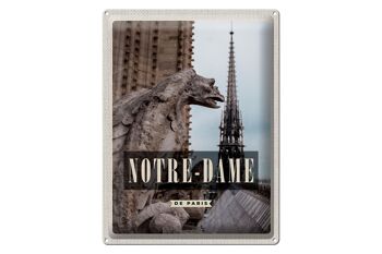 Plaque en tôle voyage 30x40cm Destination de voyage Notre-Dame de Paris 1