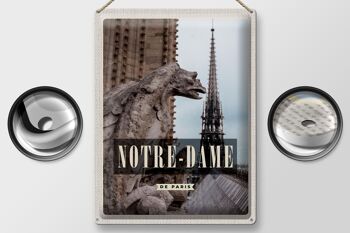 Plaque en tôle voyage 30x40cm Destination de voyage Notre-Dame de Paris 2