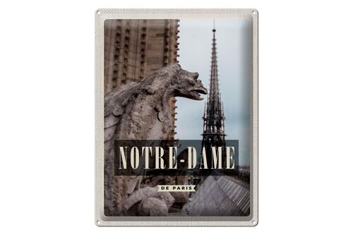 Blechschild Reise 30x40cm Notre-Dame de Paris Reiseziel