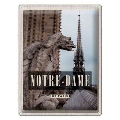 Blechschild Reise 30x40cm Notre-Dame de Paris Reiseziel