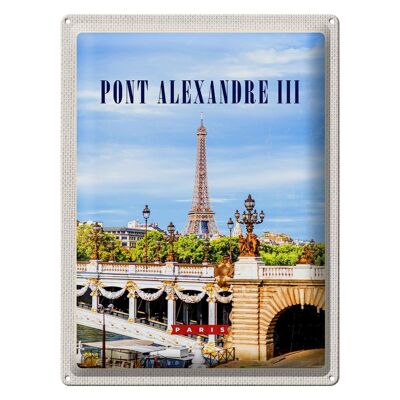 Cartel de chapa viaje 30x40cm Pont Alexandre III Turismo
