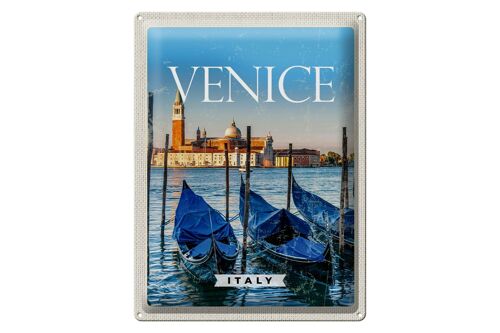 Blechschild Reise 30x40cm Venice Italy Italien Retro