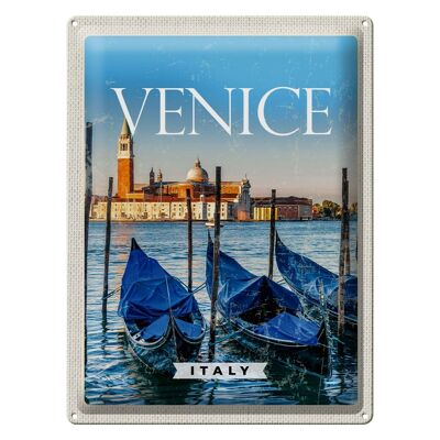 Cartel de chapa de viaje 30x40cm Venecia Italia Italia Retro